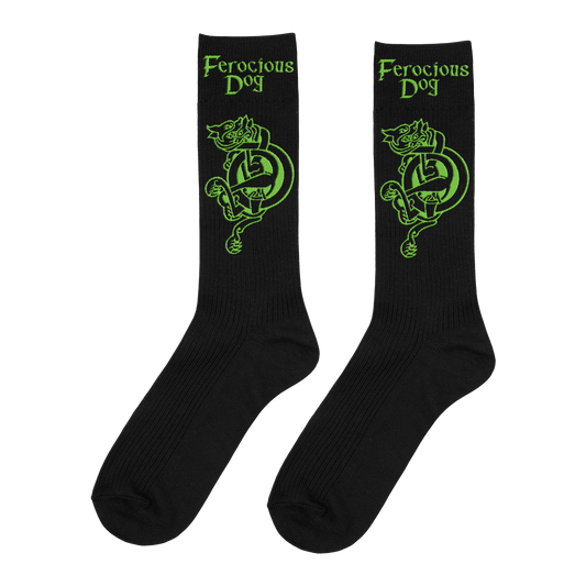 Ferocious Dog Jacquard Knit Socks