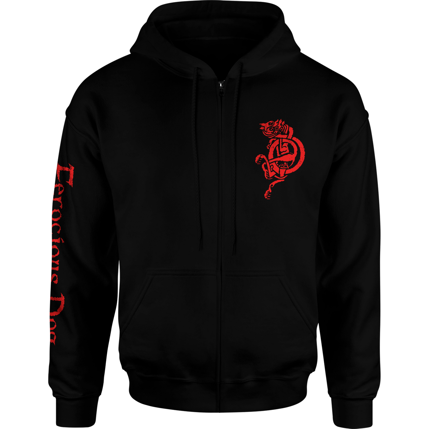 Stencil 'Red' Zipped Hoodie
