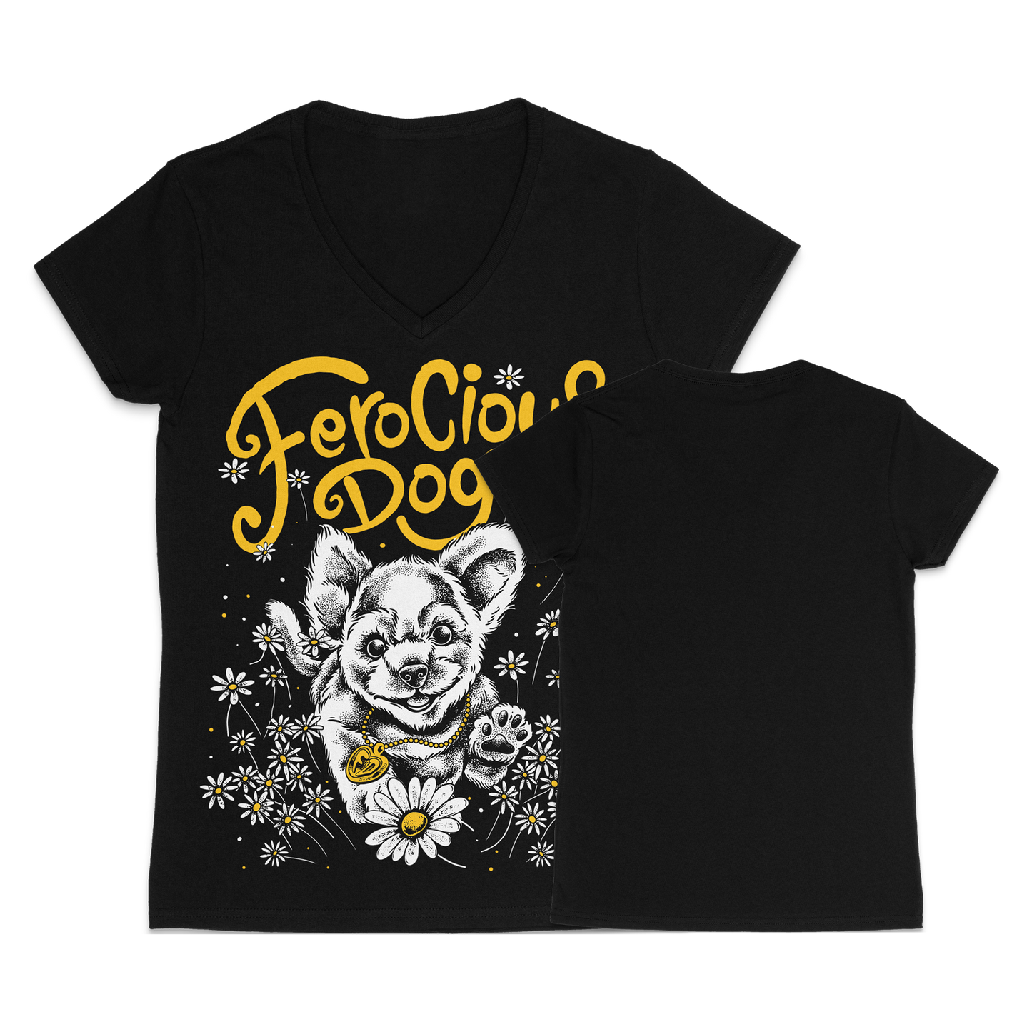 Running Pup Ladies V-Neck