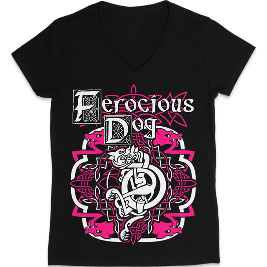 Celtic Throwback Pink/White- Ladies V-Neck