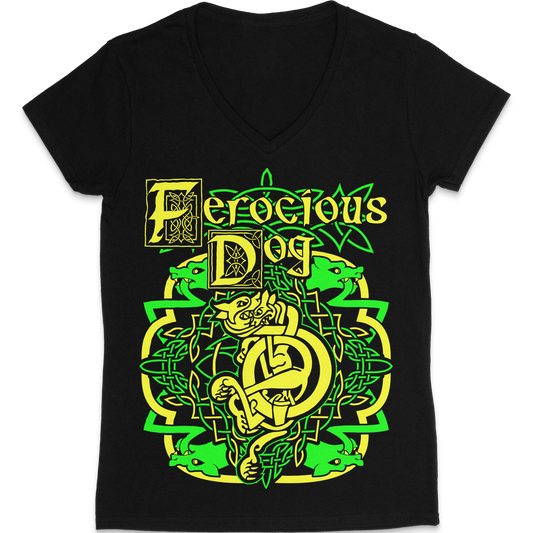 Celtic Throwback Yellow/Green - Ladies V-Neck