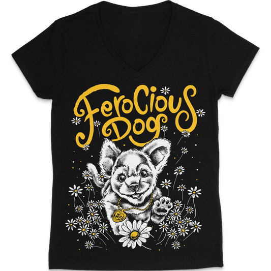 Running Pup Ladies V-Neck