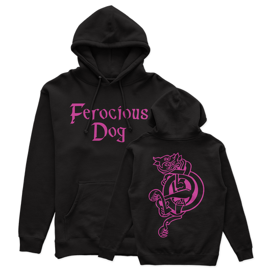 Ferocious Dog Pull Over Hoodie - Cerise