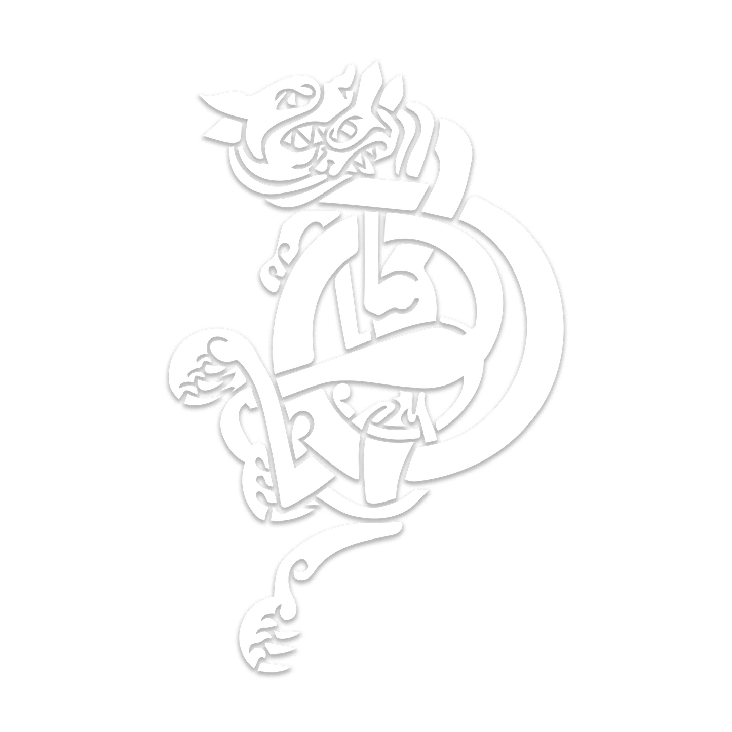 Fighting Dog Stencil Decal