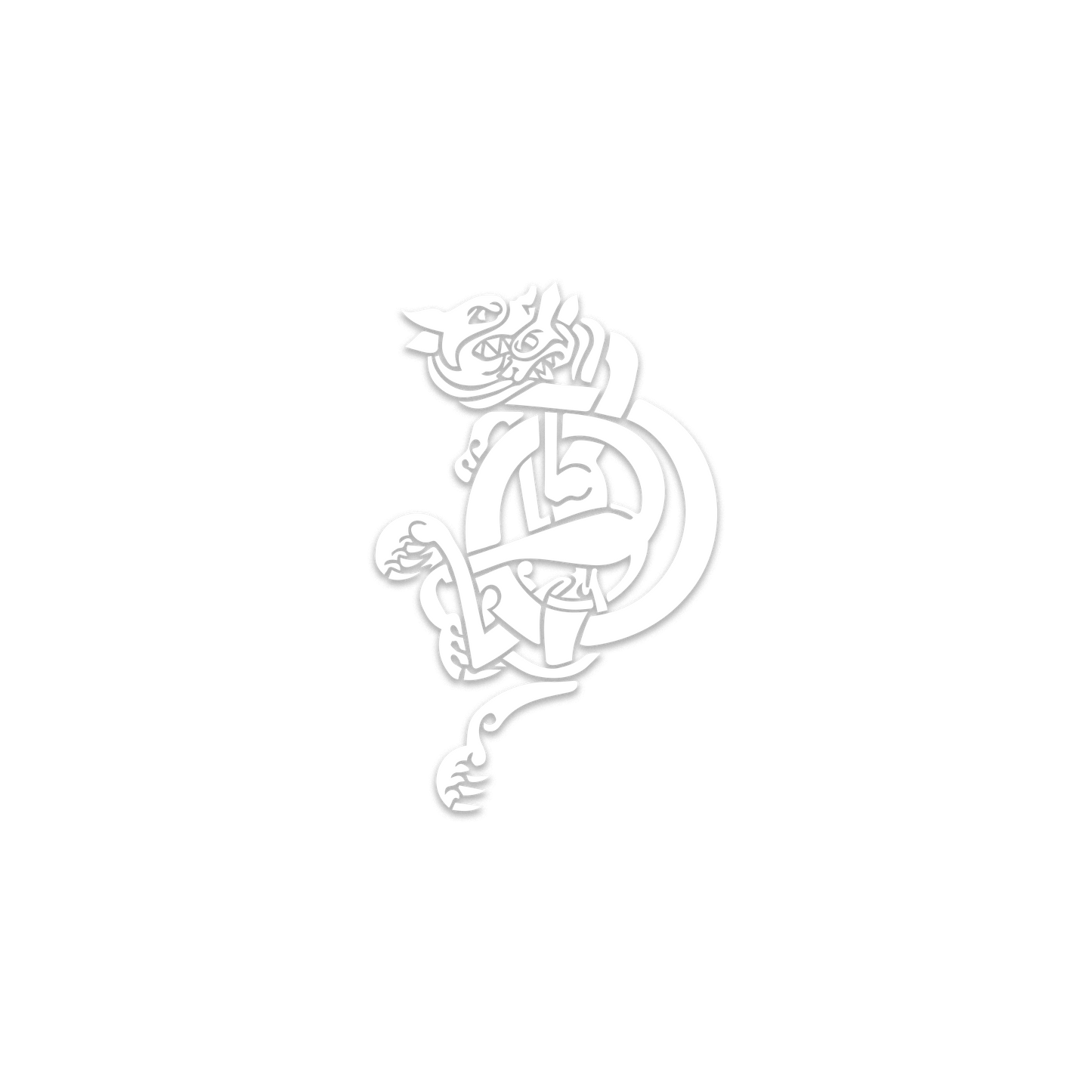 Fighting Dog Stencil Decal