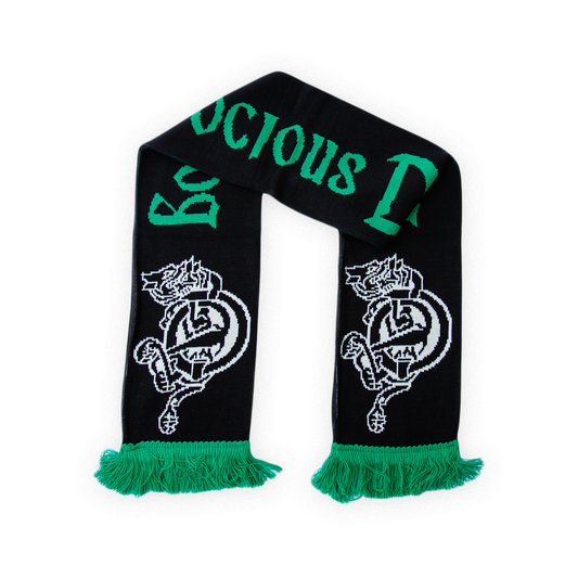 Ferocious Dog Jacquard Knit Scarf