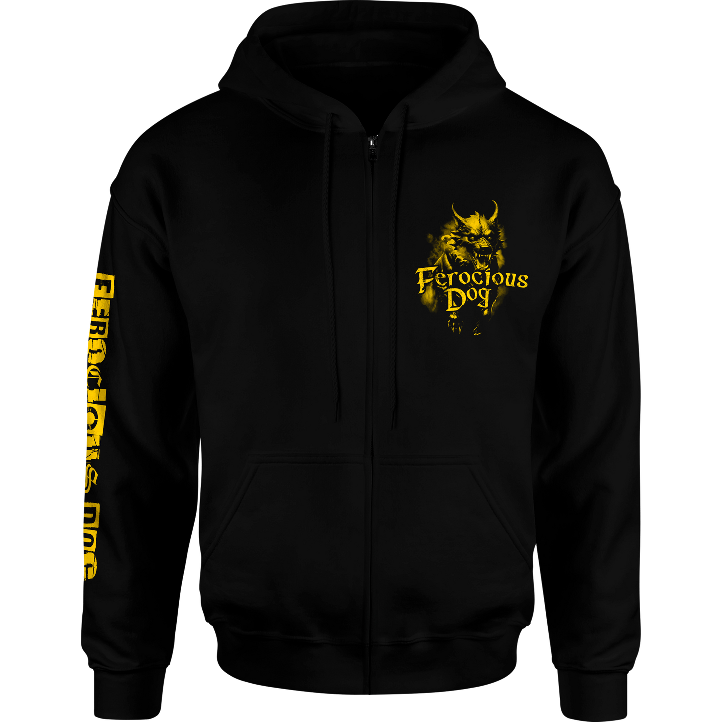 Running Dog 'Yellow' Zipped Hoodie