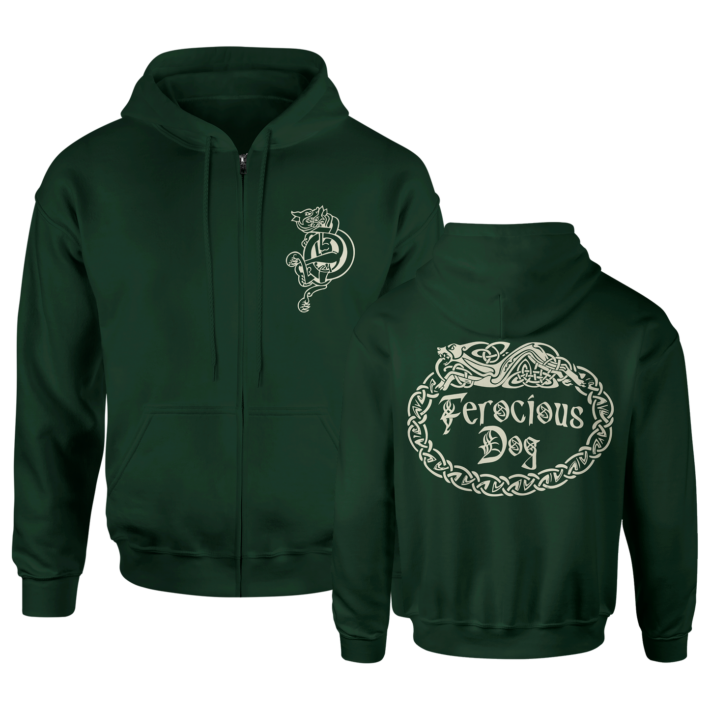 Celtic Crest Throwback - Unisex Zip Up Hoodie