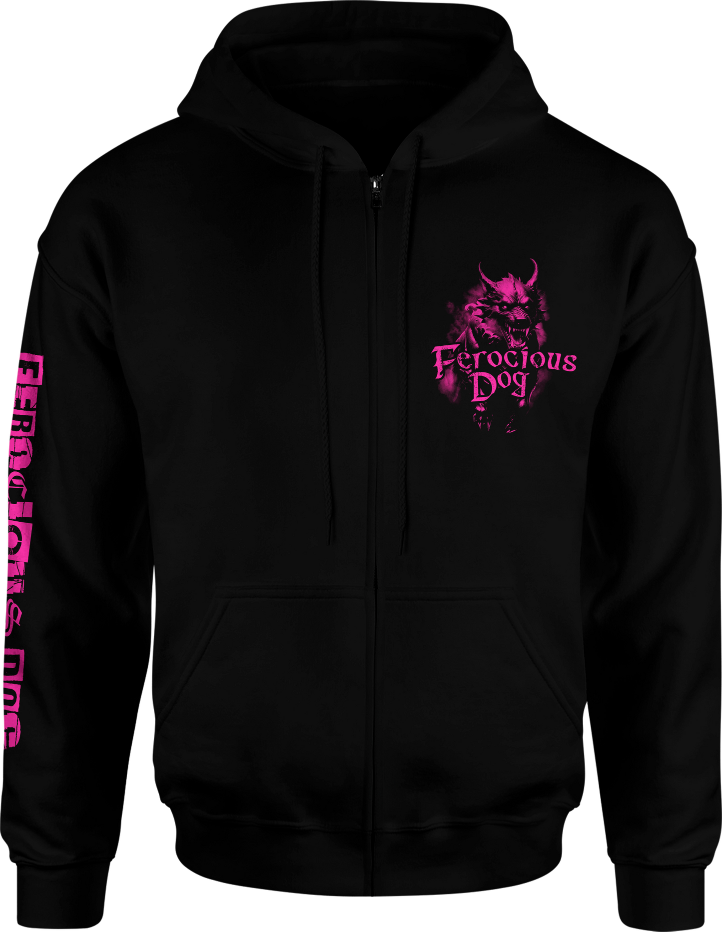 Running Dog 'Cerise' Zipped Hoodie