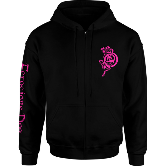 Stencil 'Cerise' Zipped Hoodie