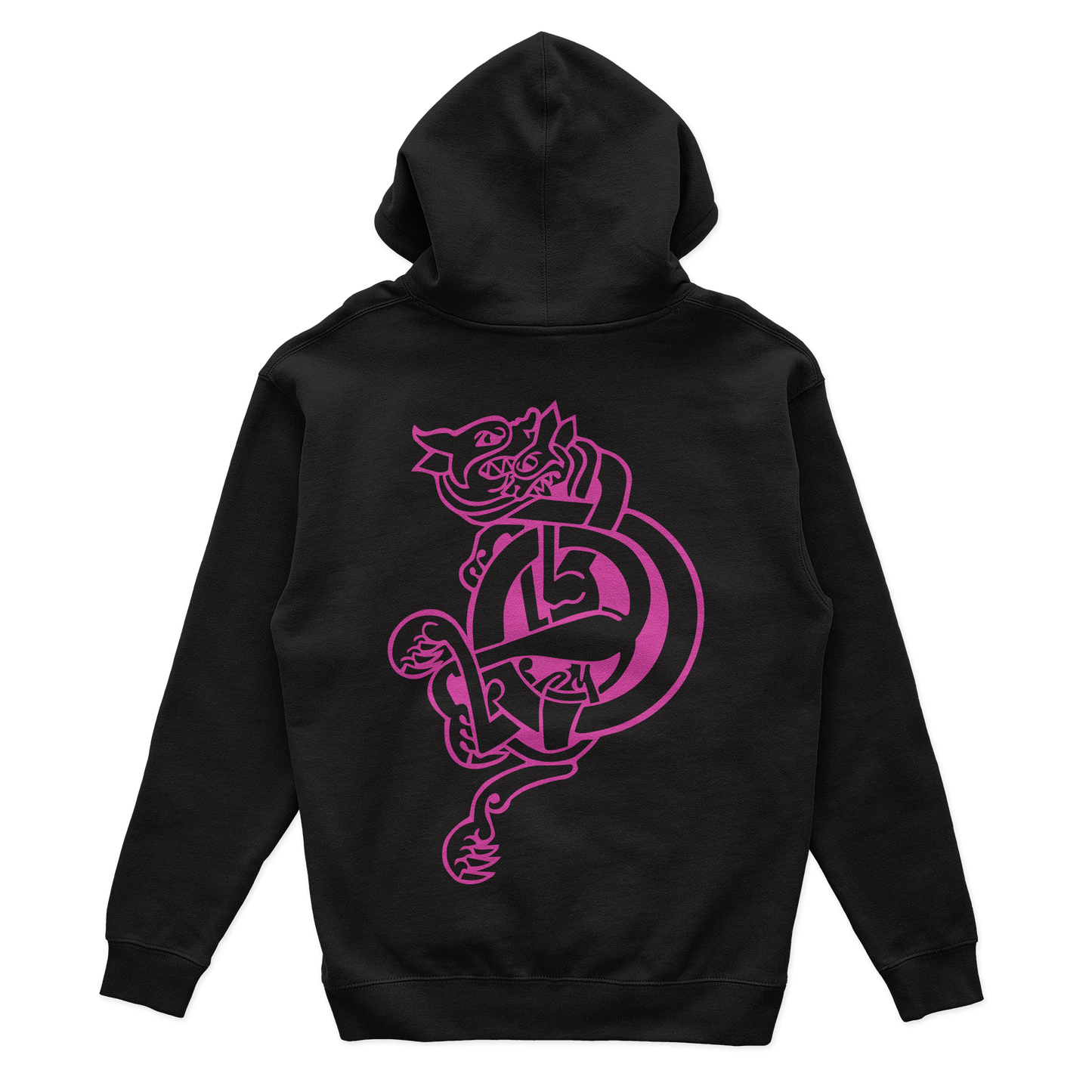 Ferocious Dog Pull Over Hoodie - Cerise