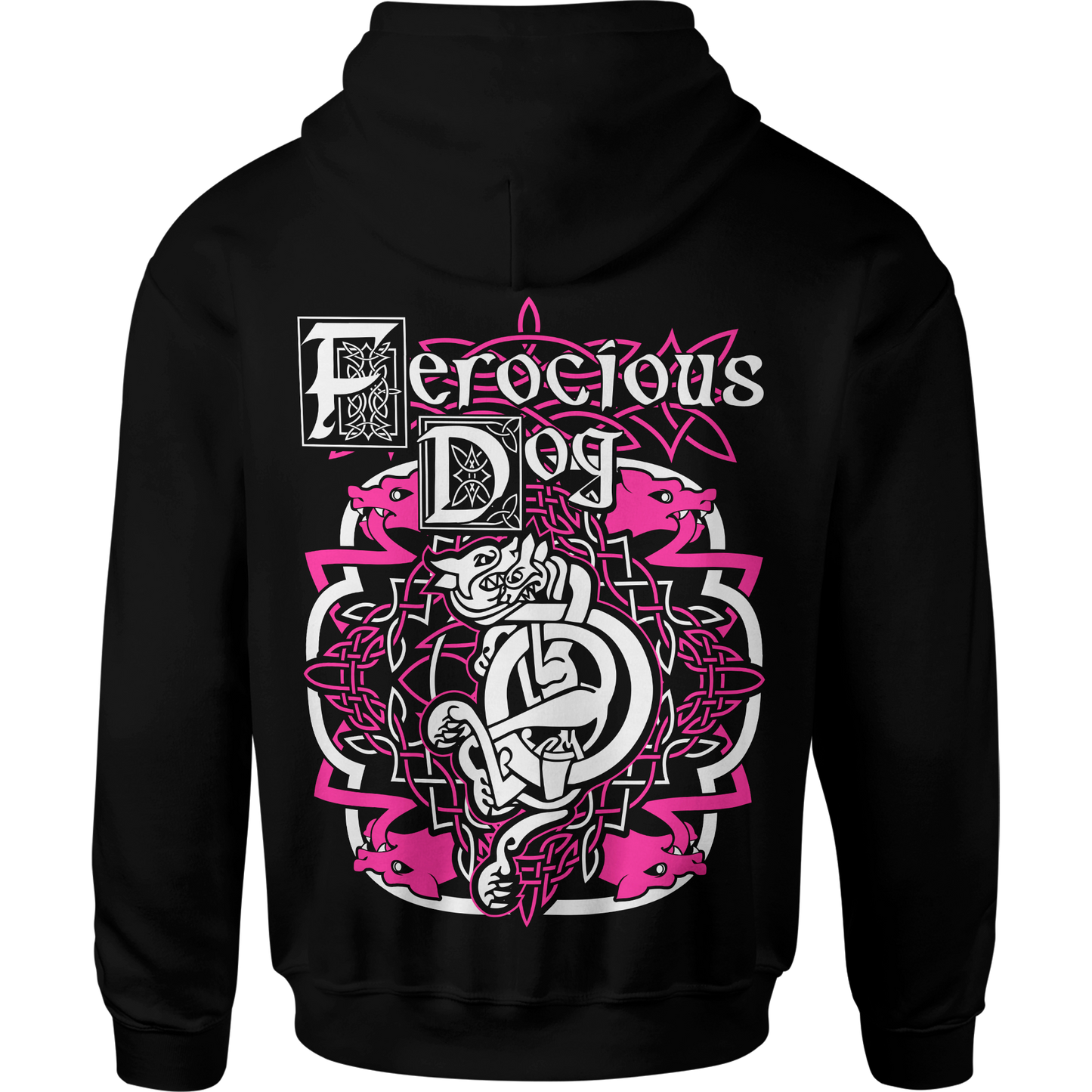 Celtic Throwback Pink/White- Unisex Zip Up Hoodie