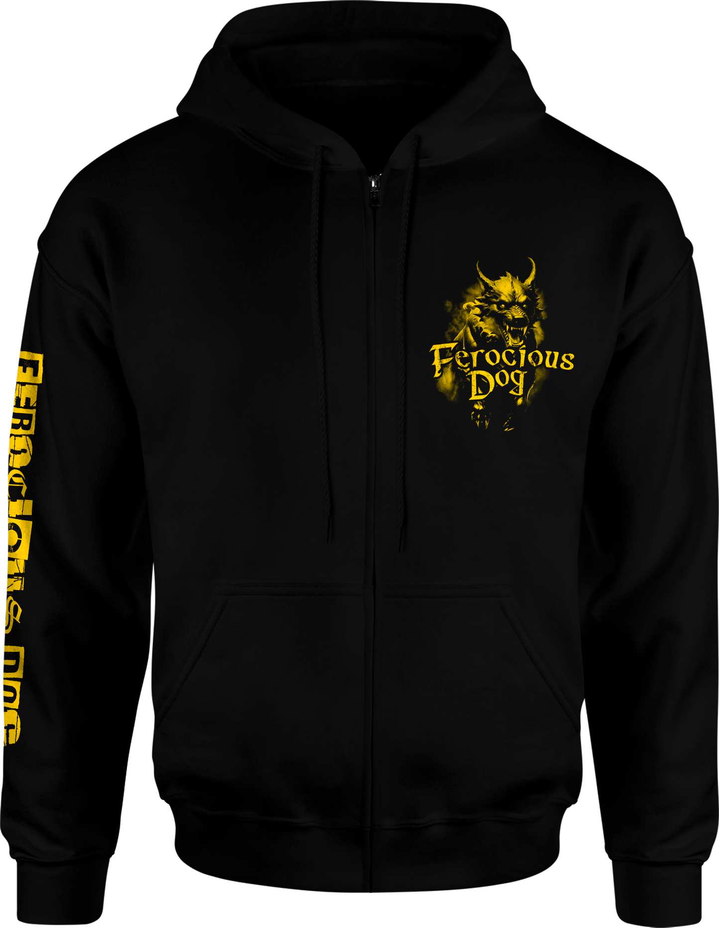 Running Dog 'Yellow' Zipped Hoodie